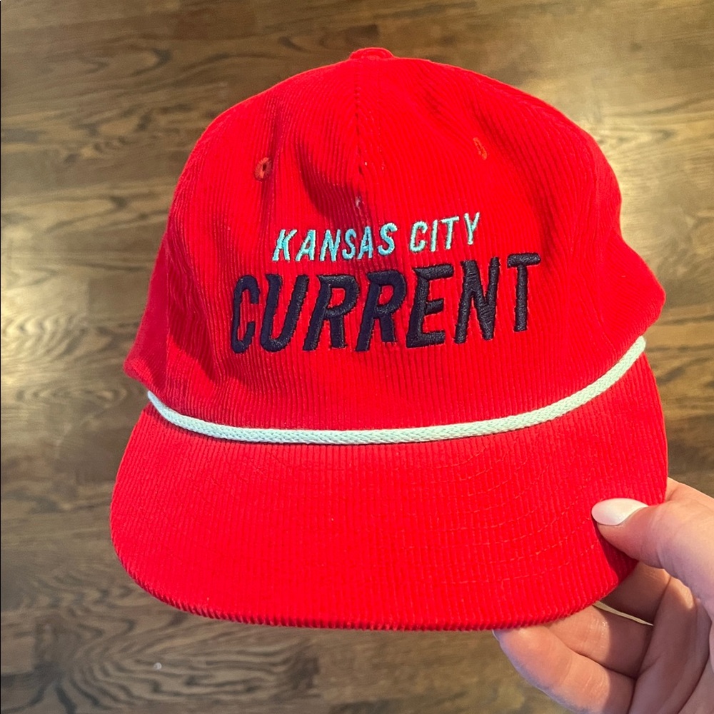 Kansas City Current Red Corduroy Baseball Cap